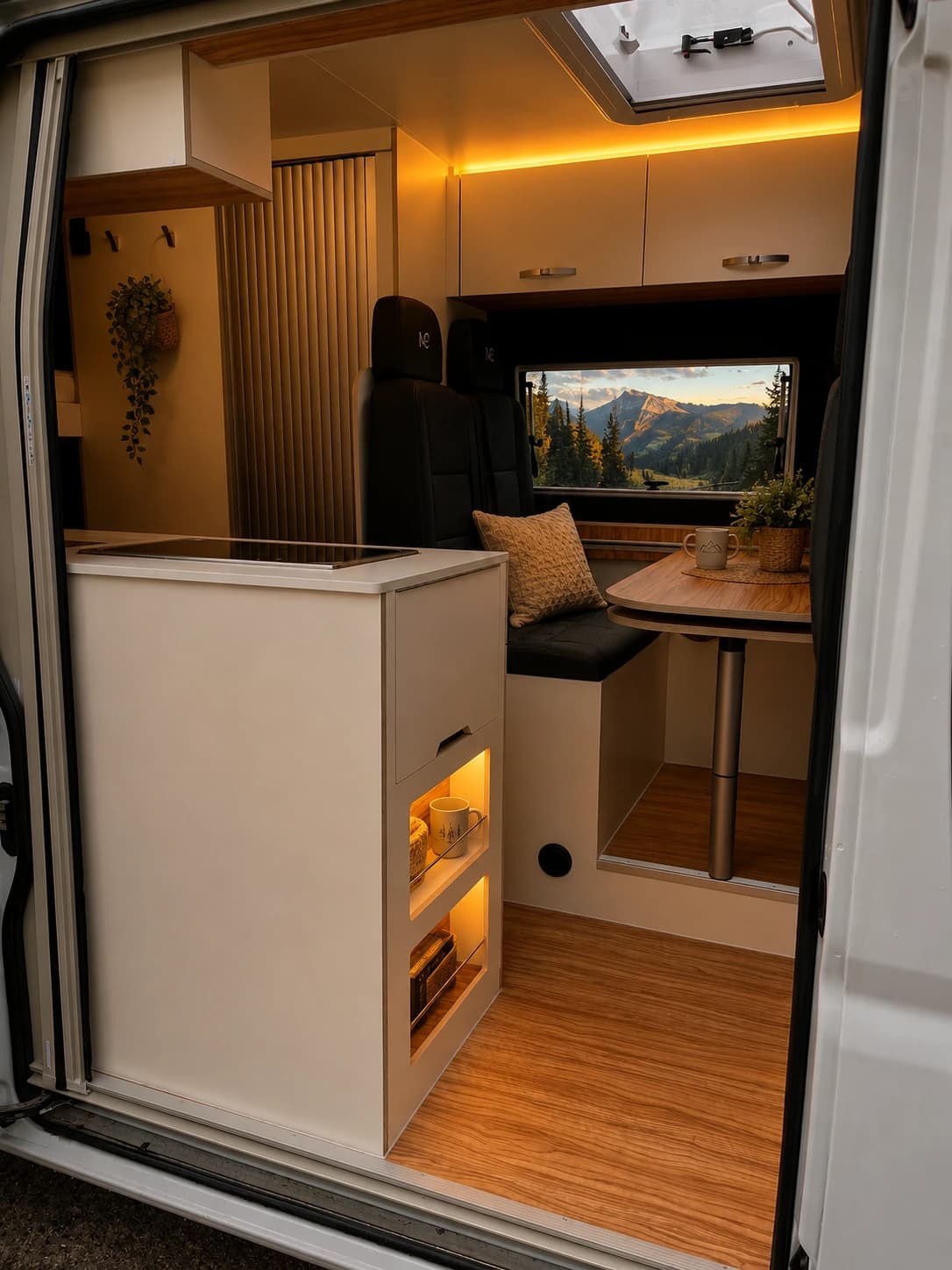 Cocina y comedor del interior de MENDIA