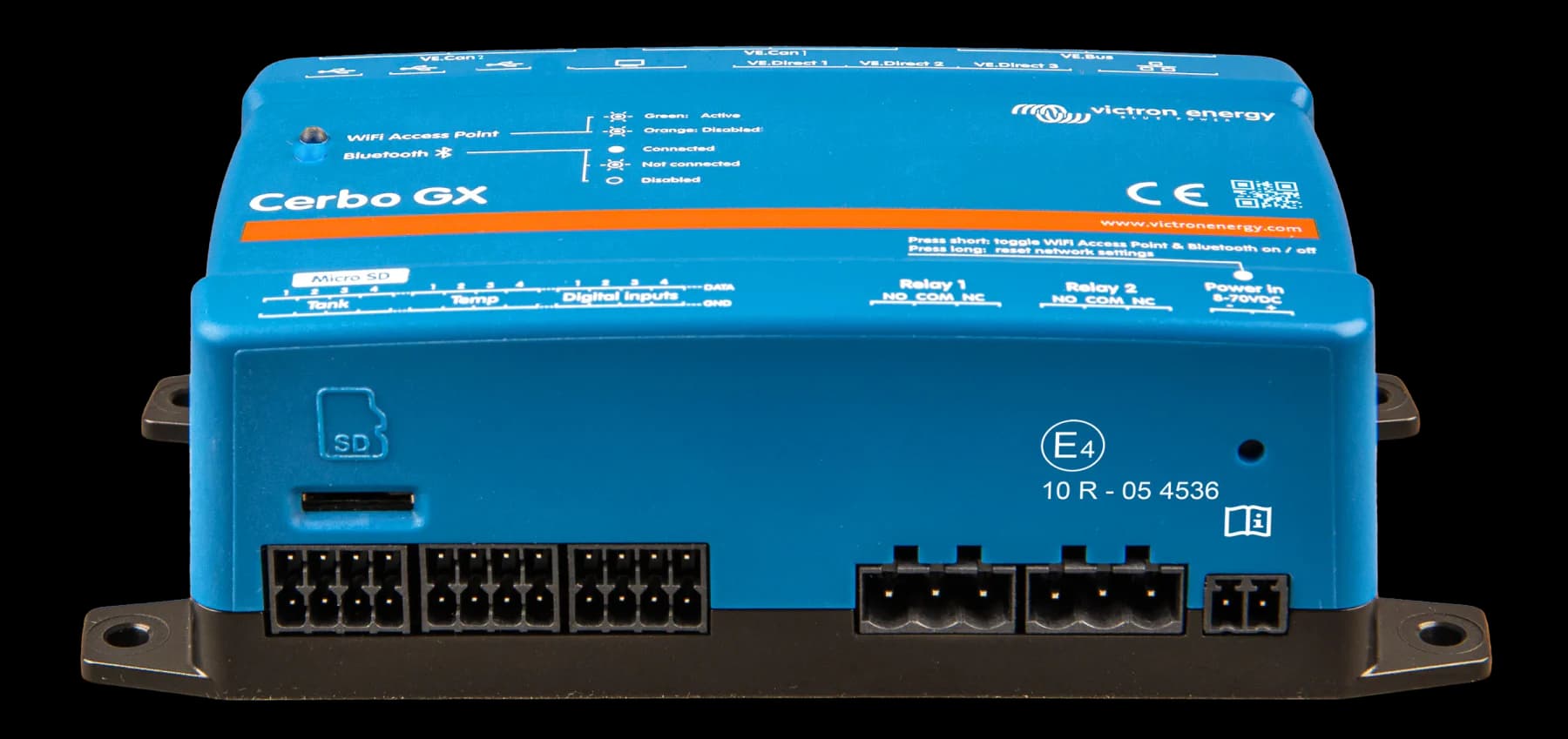 Cerbo GX MK2, front perspective